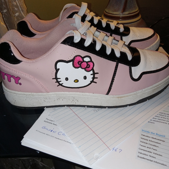 Hello Kitty Shoes - Hello Kitty Pink and Black Women's Sneakers